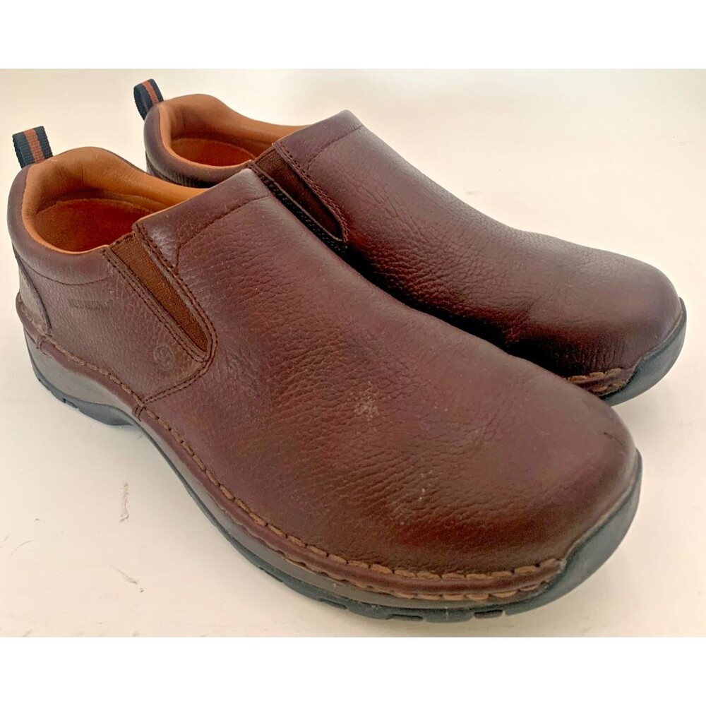 Red Wing #8702 Brown Leather Safety Toe Slip On Shoes Men's Sz 11 D Jungle Moc